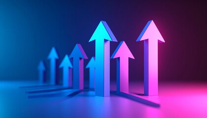 Growth and development represented by an upward arrow