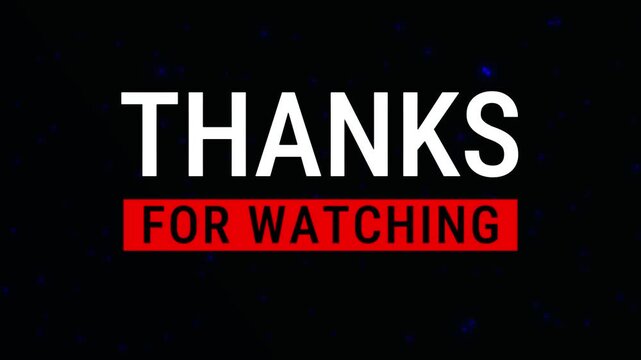 thanks for watching subscribe my channel text animation