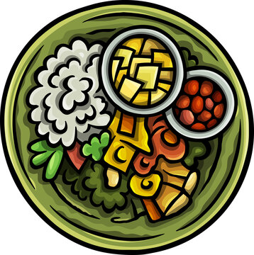 Traditional Costa Rican casado dish