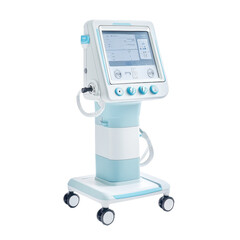 Modern Medical Ventilator Mobile Healthcare Device, isolated on a transparent background