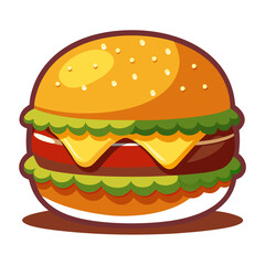 hamburger on white