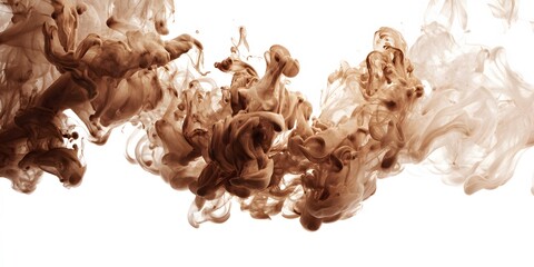 Brown smoke on a clean background, Abstract background