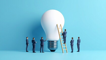 Idea brainstorming and collaboration scene