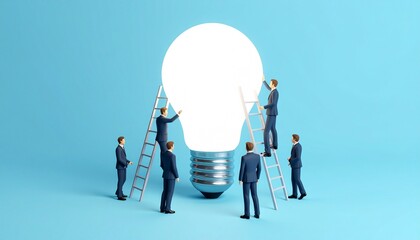 Idea brainstorming and collaboration scene