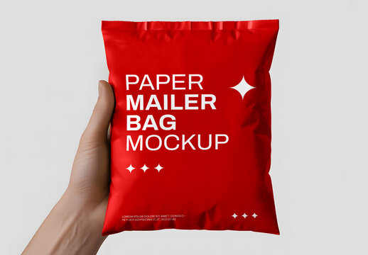 Paper Mailing Bag Mockup