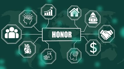 Global Business Strategy Icons Network Concept Human Resources Finance Growth Security Health and - Powered by Adobe