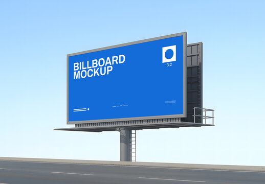 Road Billboard Mockup