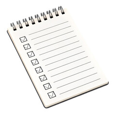 blank notebook isolated on white