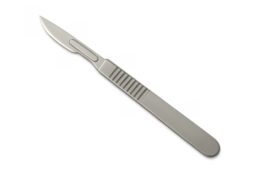 Scalpel on transparent background: medical instrument for precise incisions