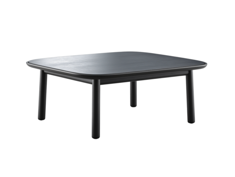 Modern Scandinavian style coffee table featuring sleek, square design with smooth surface and sturdy legs. This piece adds elegance and functionality to any living space