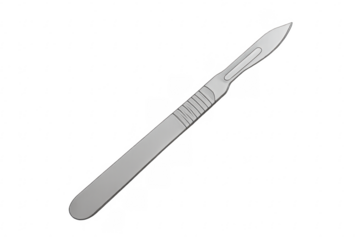 Scalpel laying on transparent background for medical use
