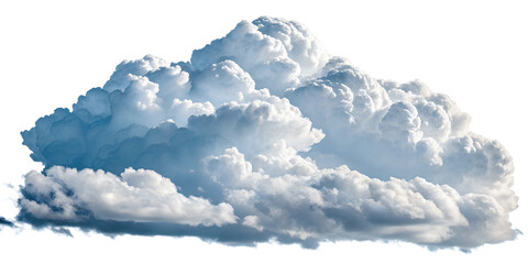 Naklejka premium Majestic fluffy clouds drifting across a bright sky with sunlight illuminating their forms at midday, creating a serene atmosphere Generative AI