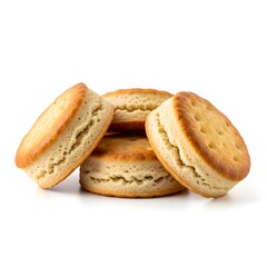 Naklejka premium An assortment of gourmet biscuits and cookies, stacked for a delicious snack
