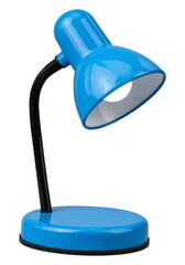 Minimalist table lamp on transparent background