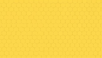Honeycomb pattern in yellow color with hexagonal shapes  