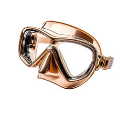 Rose Gold Diving Mask Underwater Gear Luxury Scuba, isolated on a transparent background