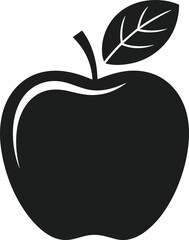 Apple Silhouette Vector for Autumn, Harvest, and Food Designs