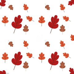 Obraz premium autumn leaves seamless pattern