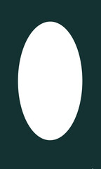 Minimal Oval Frame, Dark Green Digital Photo Frame