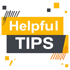 Helpful tips graphic isolated on transparent background