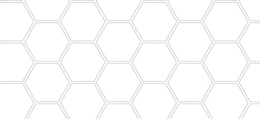 hexagon pattern. Seamless background. Abstract honeycomb background in grey color. Vector illustration