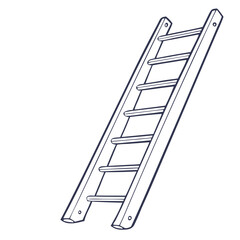 ladder line art isolated on white © naharcreative
