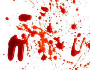 Blood splatters. PNG