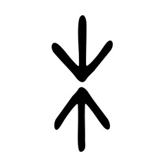 Fototapeta premium Arrows Hand Drawn Doodle Vector Icon illustration