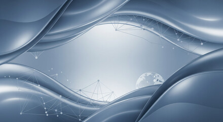 Global Digital Network Connection Abstract Background Design