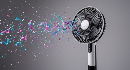 Wind Power: A Desktop Fan Cooling Confetti Stream