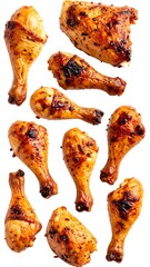 Crispy golden chicken drumsticks