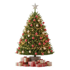 christmas tree isolated on white
