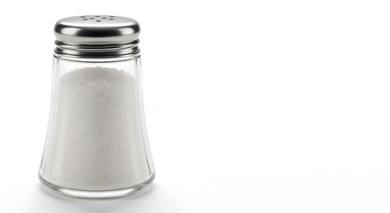 Salt Shaker on White: Culinary Ingredient Still Life