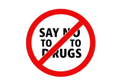 Prohibition Symbol Red Circle with Diagonal Slash  No Entry Graphic isolated on transparent background