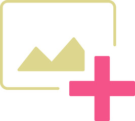Obraz premium Add Image In Fill Icon