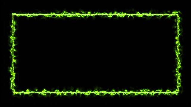 Futuristic Green Laser Frame Seamless Background 4K