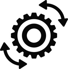 Gear mechanism rotation icon