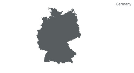 Obraz premium Germany map silhouette: detailed country outline design for educational and geographical use
