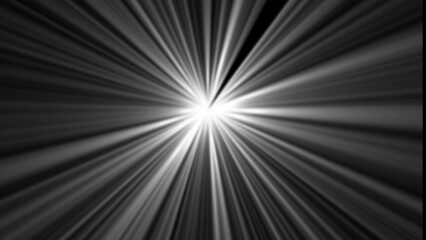 Fototapeta premium Bright White Light Burst Effect With Radial Streaks On Dark Background image photo