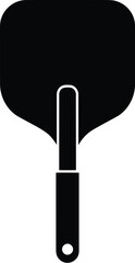 Pizza peel icon black silhouette for baking cooking