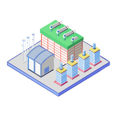 isometric building isometric