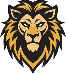 Fierce Majestic Lion Head Emblem for Powerful Sports Teams or Gaming Clans Seeking a Symbol of Strength and Courage