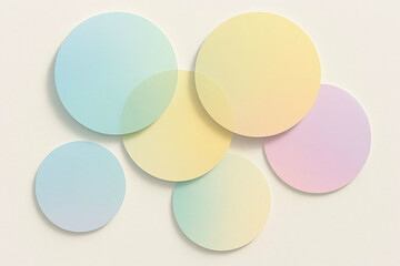 A colorful bubble speech infographic diagram concept with a round web banner element