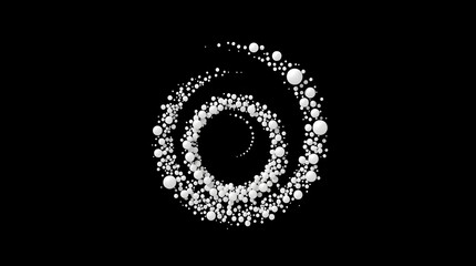 White Sphere Spiral Abstract Design Particle Bokeh
