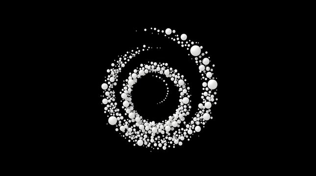 White Sphere Spiral Abstract Design Particle Bokeh
