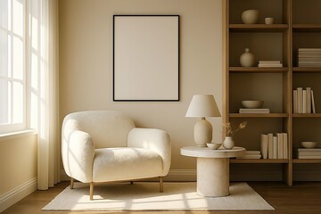 Contemporary interior design with a comfortable white sofa, modern furniture, and stylish decor creating a luxurious living room space