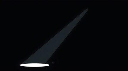 Spotlight on Black Background Dramatic Light Beam Illustration Particle Bokeh