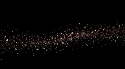 Rose Gold and Silver Particle Flow Abstract Background Particle Bokeh