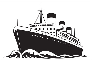 Obraz premium Ship Silhouette SVG Bundle | Sailboat & Yacht Clipart | Nautical Vector Set