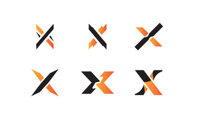 unique, modern 'X' logos geometric, abstract, layered, and minimal